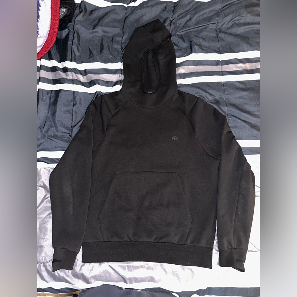 Men’s Lacoste Hoodie All Black Active Hoodie Size Medium